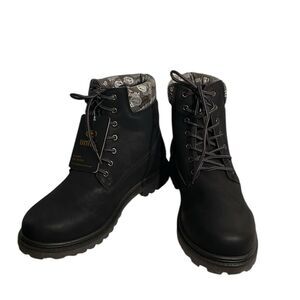Unltd Trent-07 men’s black high top hiking boots. Faux leather Lace up. Size 8